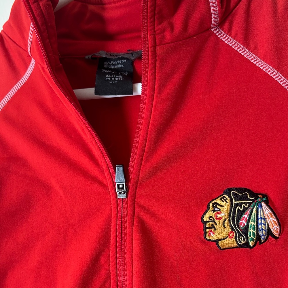 Red Chicago Blackhawks half-zip Pullover Longsleeve pullover - Picture 3 of 7